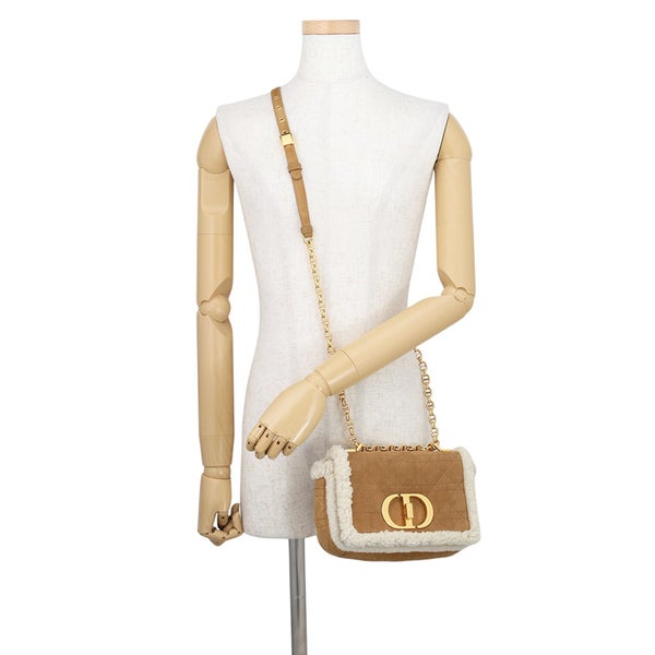 クリスチャン・ディオール ショルダーバッグ カロ カナージュ ムートン/シアリング M9241UMMN Christian Dior セール品