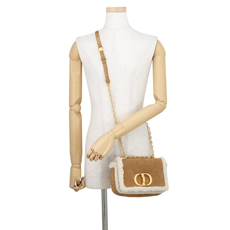 クリスチャン・ディオール ショルダーバッグ カロ カナージュ ムートン/シアリング M9241UMMN Christian Dior セール品