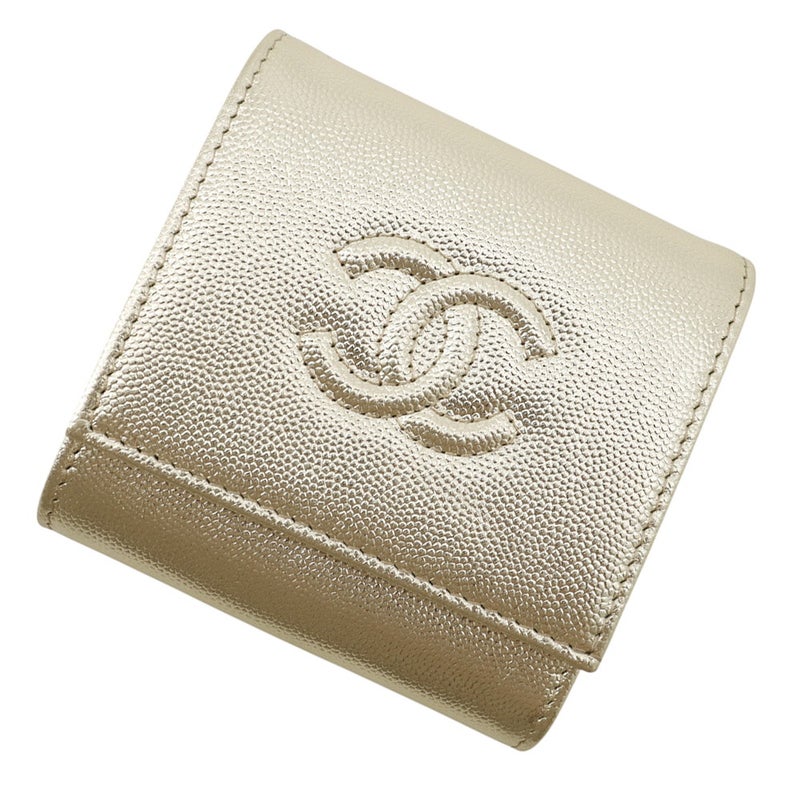 シャネル 二つ折り財布 ココマーク スモール フラップ ウォレット キャビアスキン AP4709 CHANEL 財布