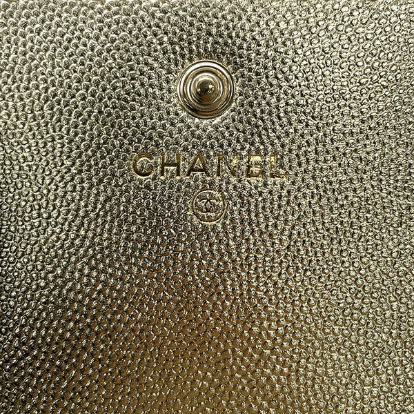 シャネル 二つ折り財布 ココマーク スモール フラップ ウォレット キャビアスキン AP4709 CHANEL 財布