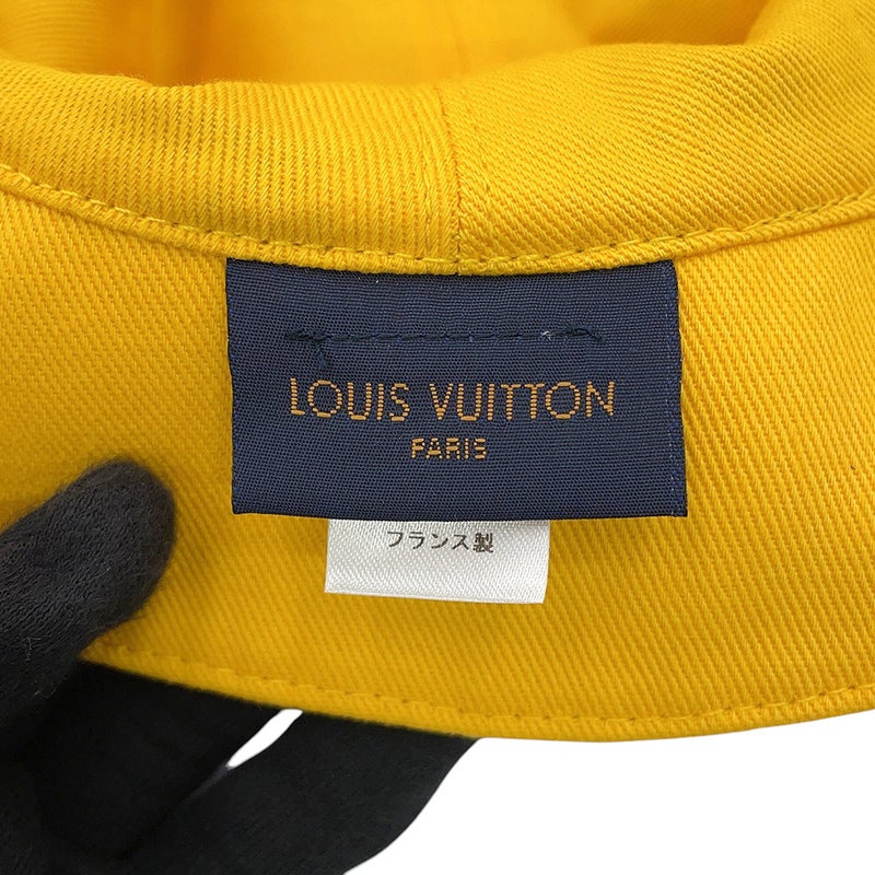 ルイヴィトン ハット リバーシブル バケットハット サイズ58 M76208 LOUIS VUITTON 帽子 黒 ブラック