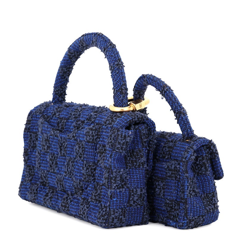 シャネル ハンドバッグ ココマーク マトラッセ 親子バッグ ツイード CHANEL