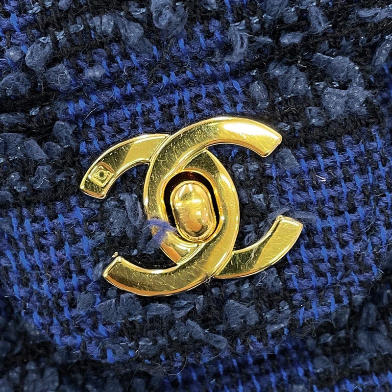 シャネル ハンドバッグ ココマーク マトラッセ 親子バッグ ツイード CHANEL