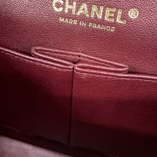 シャネル チェーンショルダーバッグ マトラッセ25 ココマーク ダブルチェーン キャビアスキン A01112 CHANEL 黒