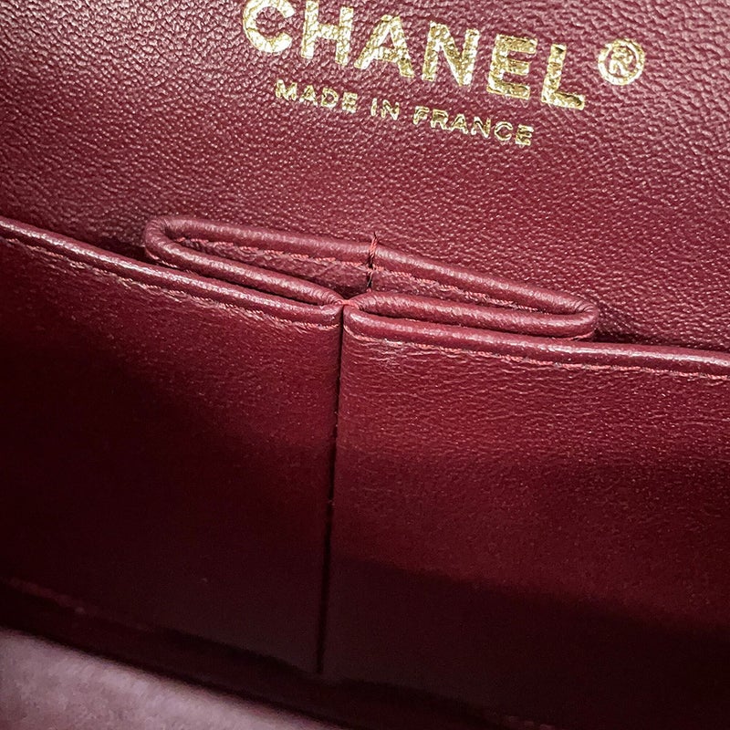 シャネル チェーンショルダーバッグ マトラッセ25 ココマーク ダブルチェーン キャビアスキン A01112 CHANEL 黒