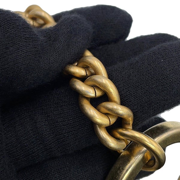 シャネル チェーンショルダーバッグ COCOエンボス ココマーク カーフレザー CHANEL 黒