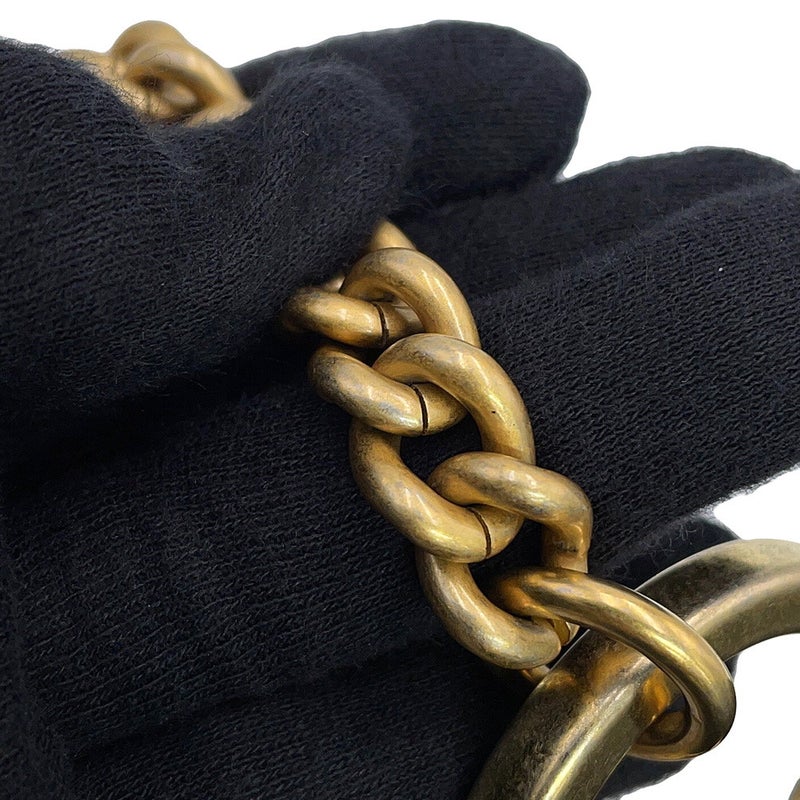 シャネル チェーンショルダーバッグ COCOエンボス ココマーク カーフレザー CHANEL 黒