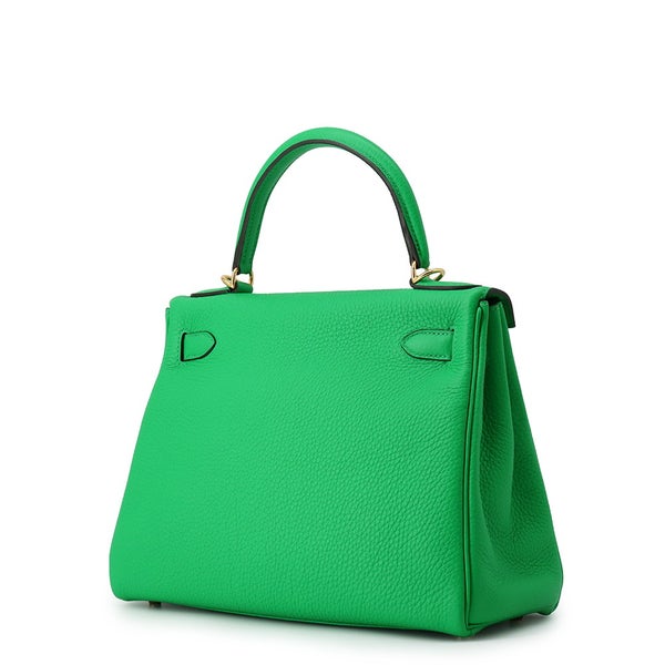 エルメス ハンドバッグ ケリー28 内縫い バンブー/ゴールド金具 トゴ U刻印 HERMES 2wayバッグ