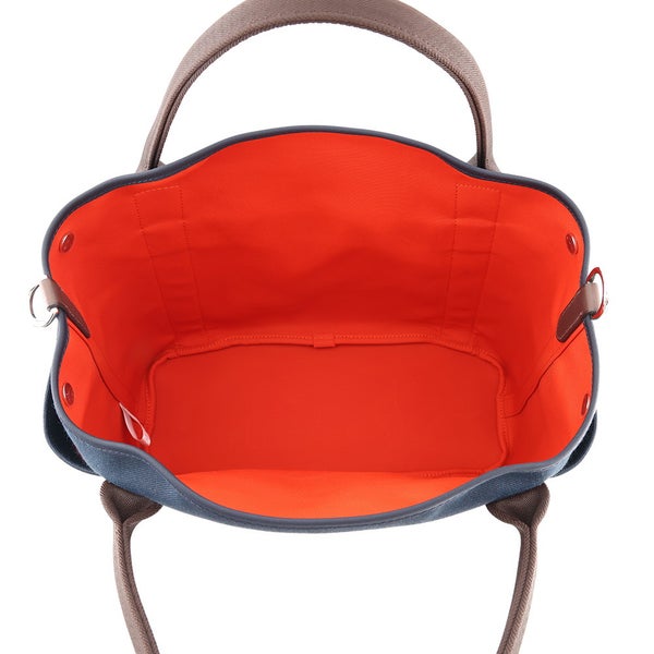 エルメス サックドパンサージュ グルーム ネイビー/フー/シルバー金具 トワルシェブロン/キャンバス K刻印 HERMES
