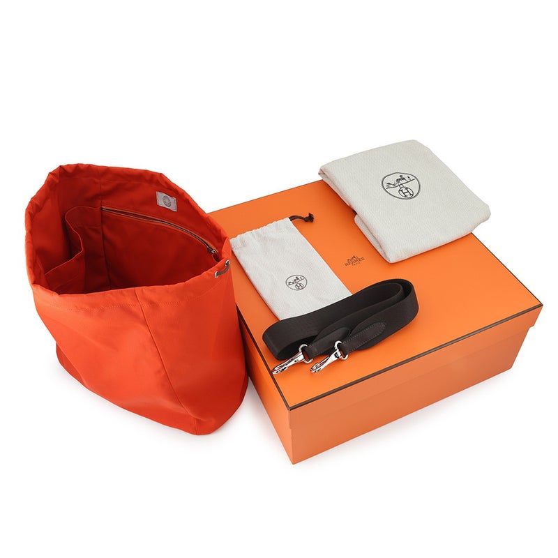 エルメス サックドパンサージュ グルーム ネイビー/フー/シルバー金具 トワルシェブロン/キャンバス K刻印 HERMES
