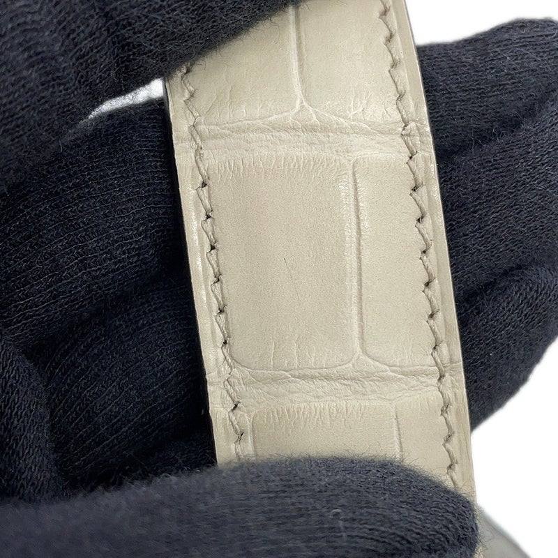 エルメス ハンドバッグ ピコタンロックPM タッチ ニューホワイト/ベトン/シルバー金具 トリヨンクレマンス/アリゲーターマット B刻印