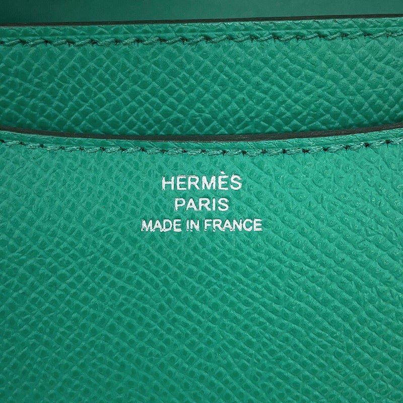 エルメス ショルダーバッグ ミニ コンスタンス3 ミロワール ヴェールジェイド/シルバー金具 エプソン B刻印 HERMES Constance