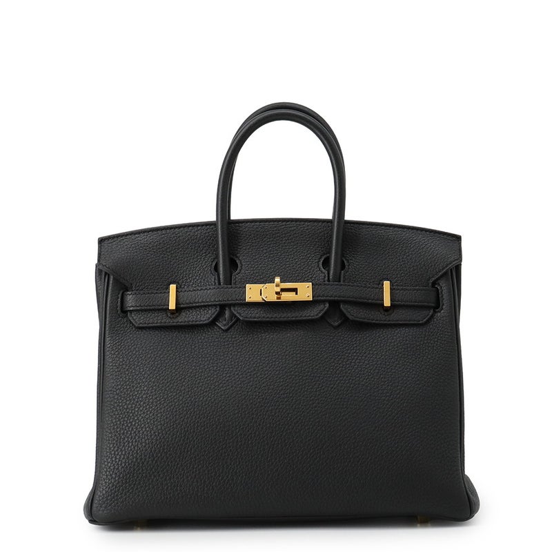 エルメス バーキン25 ブラック/ゴールド金具 トゴ X刻印 HERMES Birkin ハンドバッグ 黒