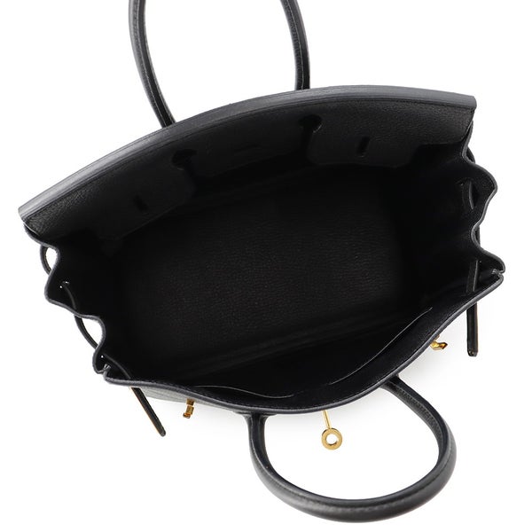 エルメス バーキン25 ブラック/ゴールド金具 トゴ X刻印 HERMES Birkin ハンドバッグ 黒