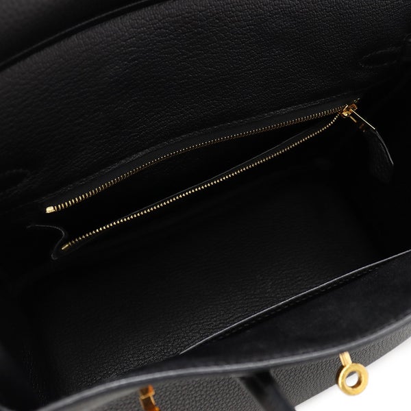 エルメス バーキン25 ブラック/ゴールド金具 トゴ X刻印 HERMES Birkin ハンドバッグ 黒