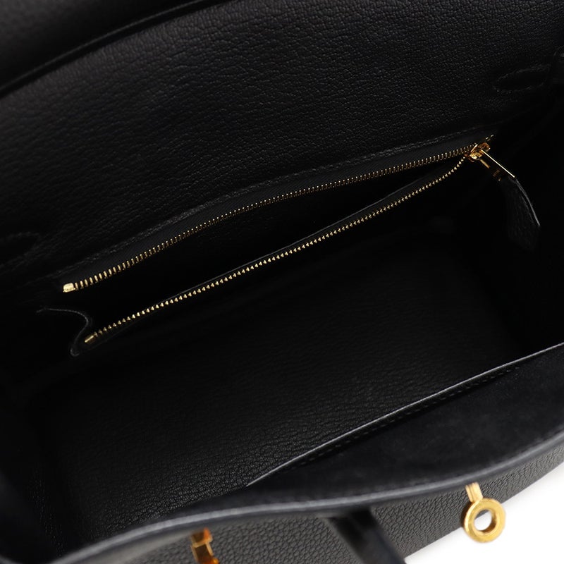 エルメス バーキン25 ブラック/ゴールド金具 トゴ X刻印 HERMES Birkin ハンドバッグ 黒
