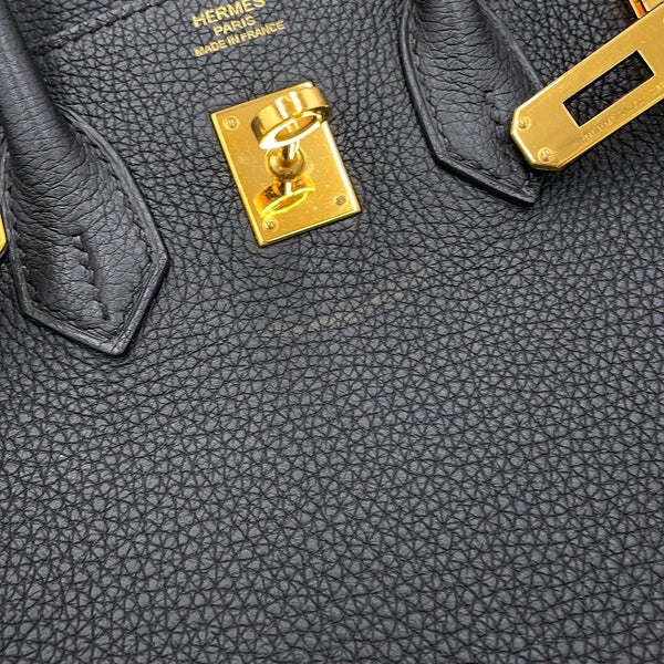 エルメス バーキン25 ブラック/ゴールド金具 トゴ X刻印 HERMES Birkin ハンドバッグ 黒
