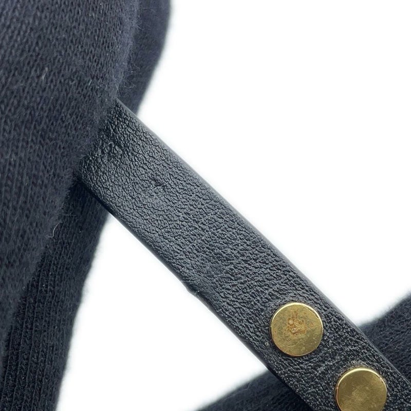 ルイヴィトン ブレスレット ブラレス デイリー モノグラム スタッズ レザー M6557F サイズ19 アクセサリー 黒