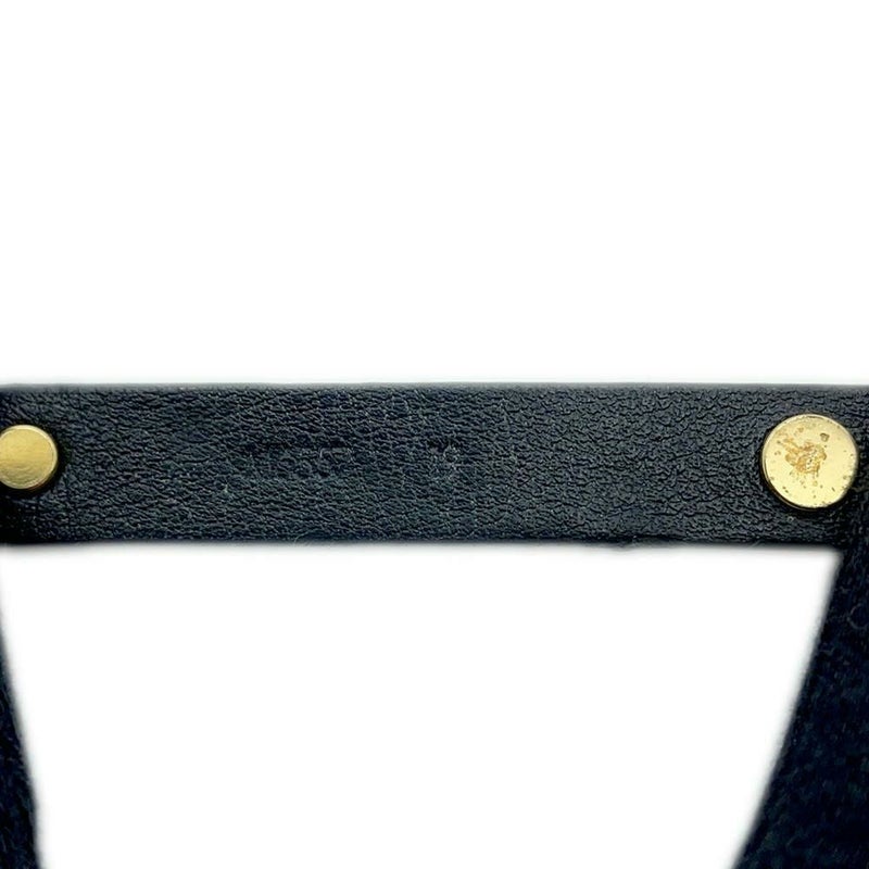 ルイヴィトン ブレスレット ブラレス デイリー モノグラム スタッズ レザー M6557F サイズ19 アクセサリー 黒