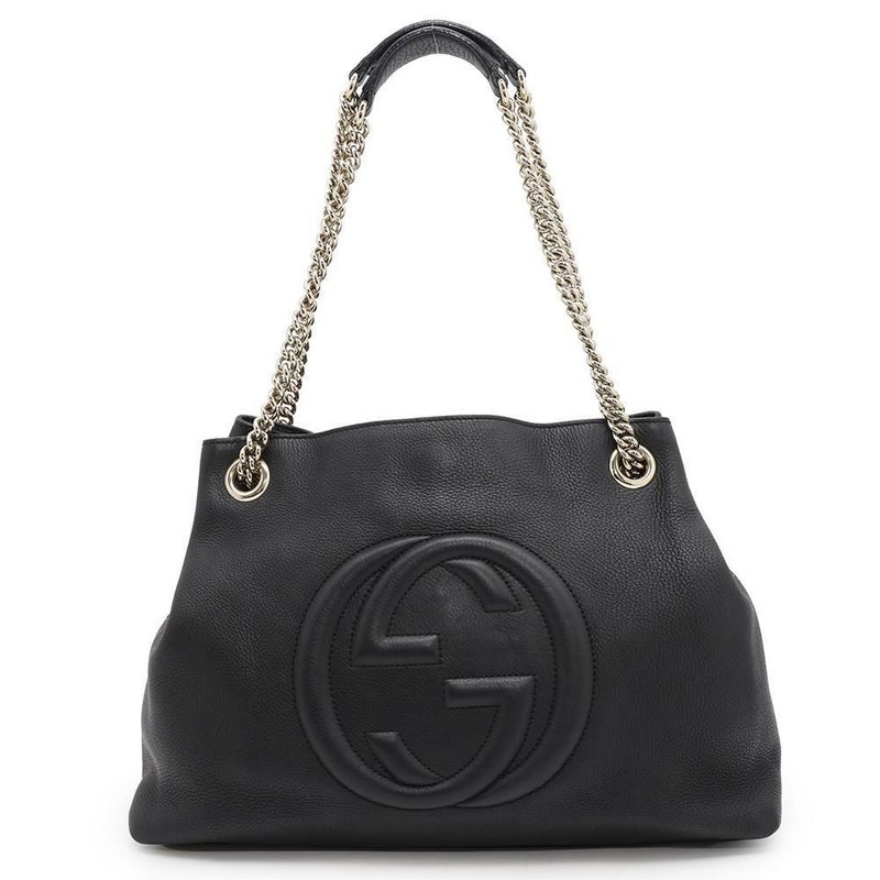 グッチ チェーンショルダーバッグ ソーホー SOHO インターロッキングG フリンジチャーム付き 308982 GUCCI バッグ 黒