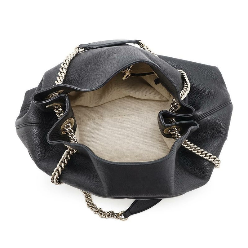 グッチ チェーンショルダーバッグ ソーホー SOHO インターロッキングG フリンジチャーム付き 308982 GUCCI バッグ 黒