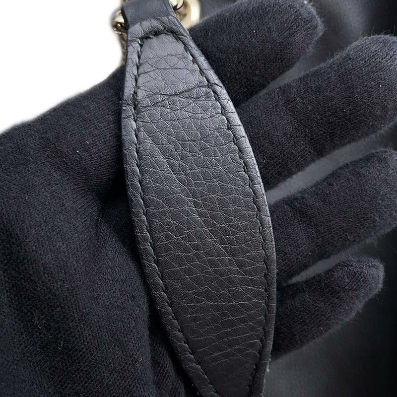 グッチ チェーンショルダーバッグ ソーホー SOHO インターロッキングG フリンジチャーム付き 308982 GUCCI バッグ 黒