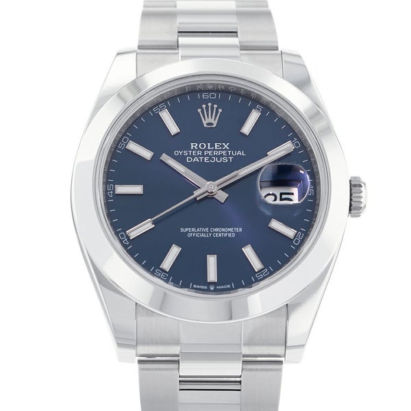 ロレックス デイトジャスト41 ランダムシリアル ルーレット 126300 ROLEX 腕時計 ブルー文字盤