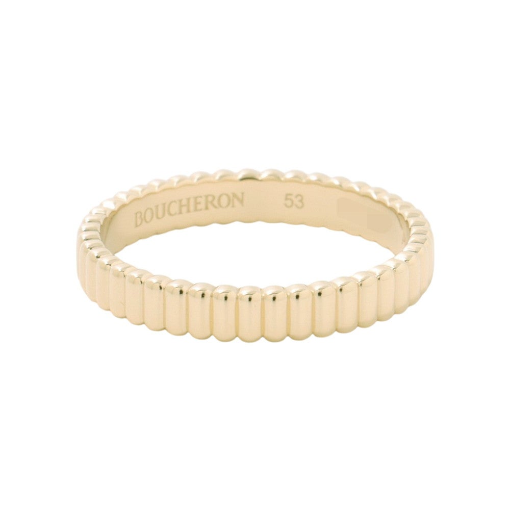 BOUCHERON ブシュロン　グログラン　リング　YG 53 ブシュロン リング キャトル グログラン リング スモール K18YG