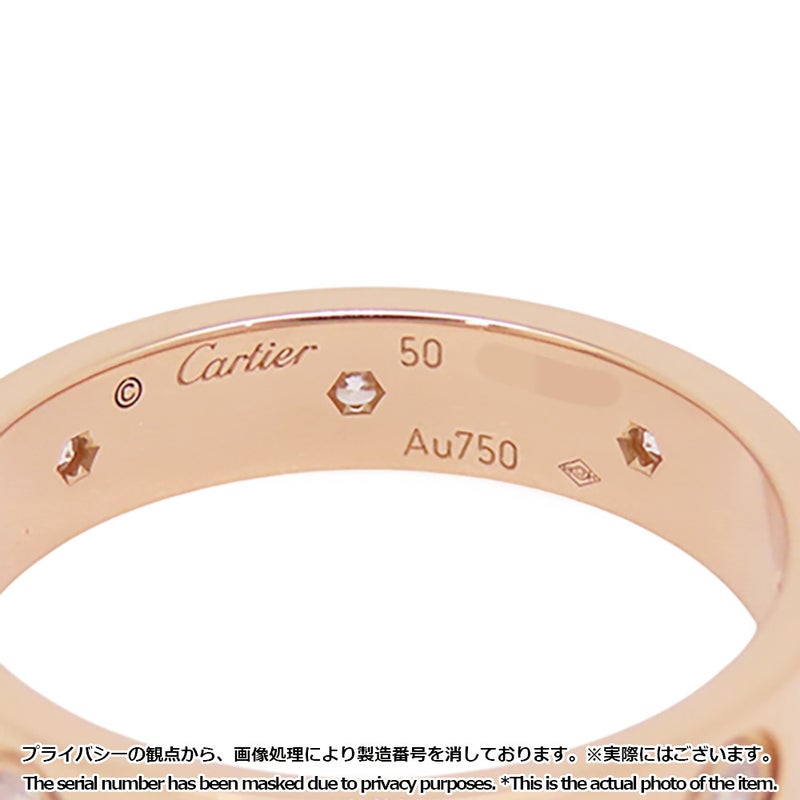 カルティエ リング LOVE リング SM スモールモデル ダイヤ 8P 計0.19ct K18PGピンクゴールド サイズ50 B4050800 指輪 ラブリング