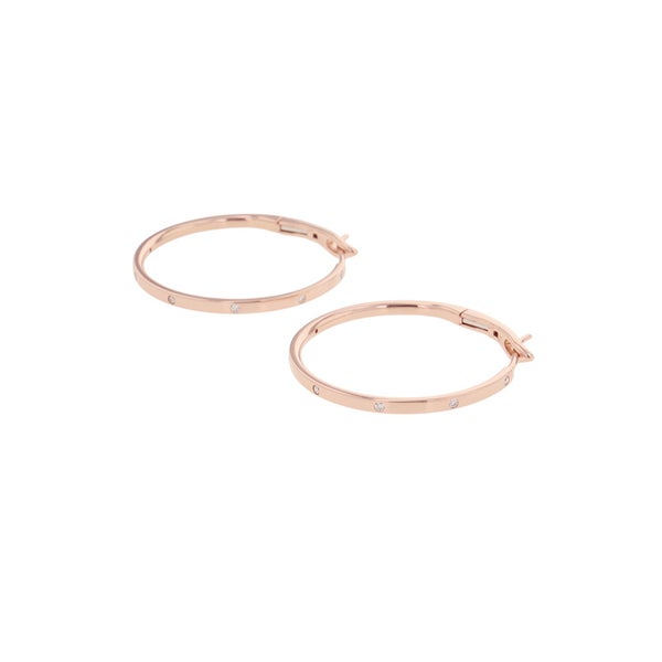 タサキ ピアス フープ ダイヤモンド 12P 計0.1ct K18PGピンクゴールド TASAKI ジュエリー