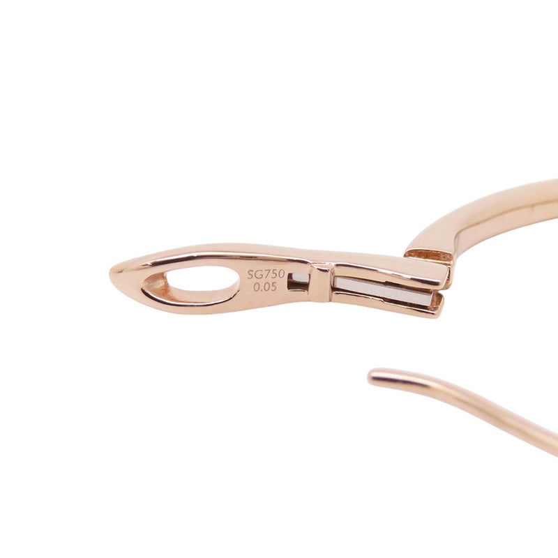 タサキ ピアス フープ ダイヤモンド 12P 計0.1ct K18PGピンクゴールド TASAKI ジュエリー