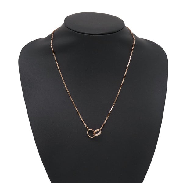 カルティエ ネックレス LOVE セミパヴェ ダイヤモンド 18P 計0.22ct K18PGピンクゴールド B7013900 ベビーラブ ペンダント