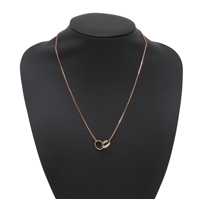カルティエ ネックレス LOVE セミパヴェ ダイヤモンド 18P 計0.22ct K18PGピンクゴールド B7013900 ベビーラブ ペンダント