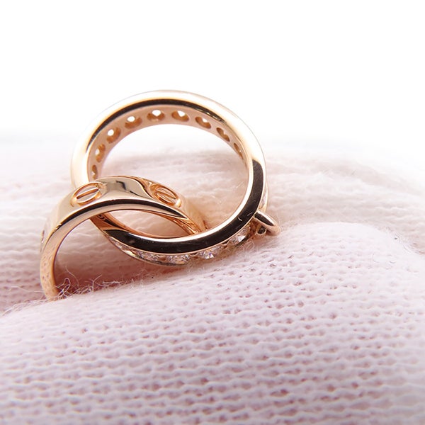 カルティエ ネックレス LOVE セミパヴェ ダイヤモンド 18P 計0.22ct K18PGピンクゴールド B7013900 ベビーラブ ペンダント