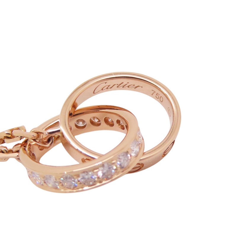 カルティエ ネックレス LOVE セミパヴェ ダイヤモンド 18P 計0.22ct K18PGピンクゴールド B7013900 ベビーラブ ペンダント