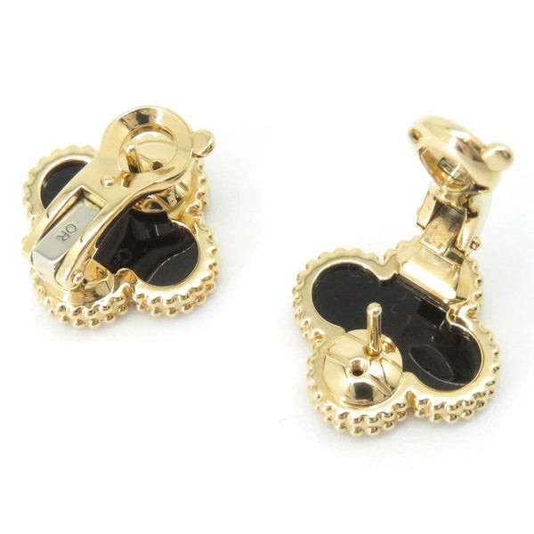 ヴァンクリーフ&アーペル ピアス ヴィンテージ アルハンブラ イヤリング オニキス K18YG VCARA44200