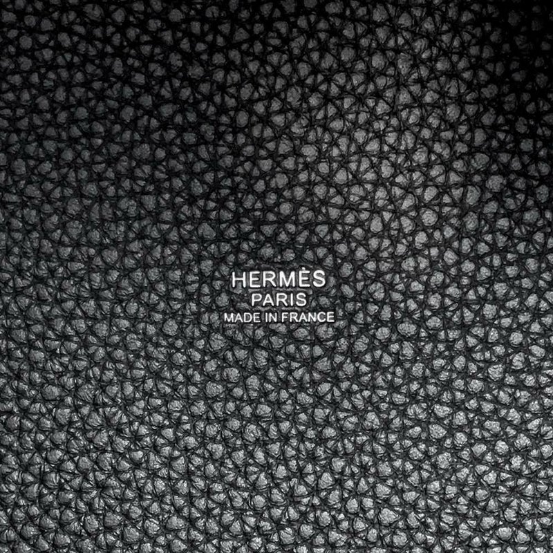 エルメス ハンドバッグ ピコタンロックMM ブラック/シルバー金具 トリヨンクレマンス K刻印 HERMES トートバッグ 黒