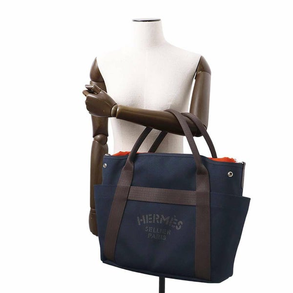 エルメス サックドパンサージュ グルーム SAC DE PANSAGE GROOM ネイビー/フー B刻印 2wayショルダーバッグ