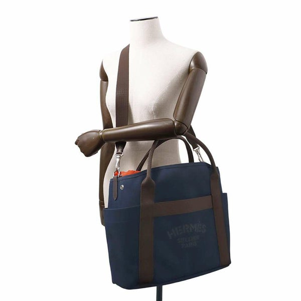 エルメス サックドパンサージュ グルーム SAC DE PANSAGE GROOM ネイビー/フー B刻印 2wayショルダーバッグ