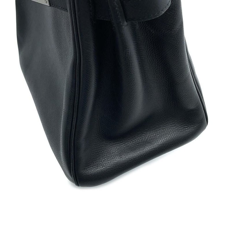 エルメス バーキン30 ブラック/シルバー金具 エプソン □K刻印 HERMES Birkin ハンドバッグ 黒