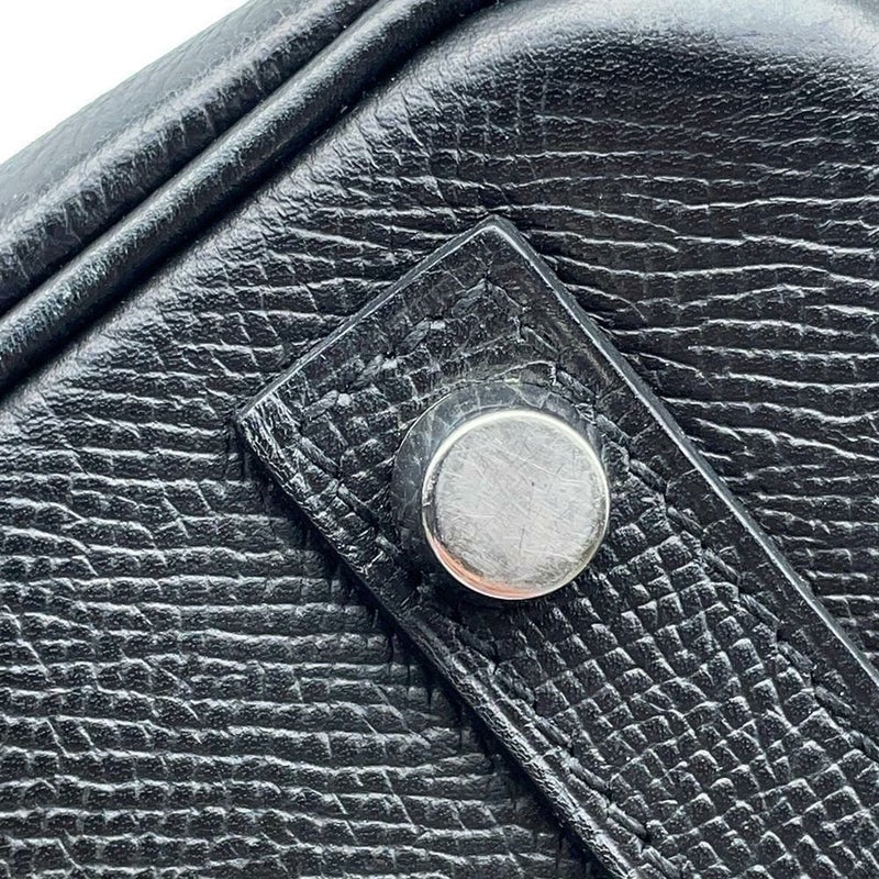 エルメス バーキン30 ブラック/シルバー金具 エプソン □K刻印 HERMES Birkin ハンドバッグ 黒