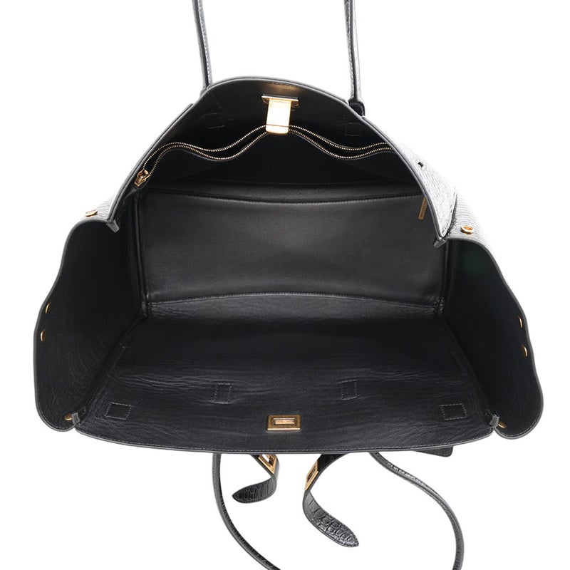 バレンシアガ トートバッグ ベルエアー キャリーオール ミディアム 型押しレザー 835670 BALENCIAGA 黒