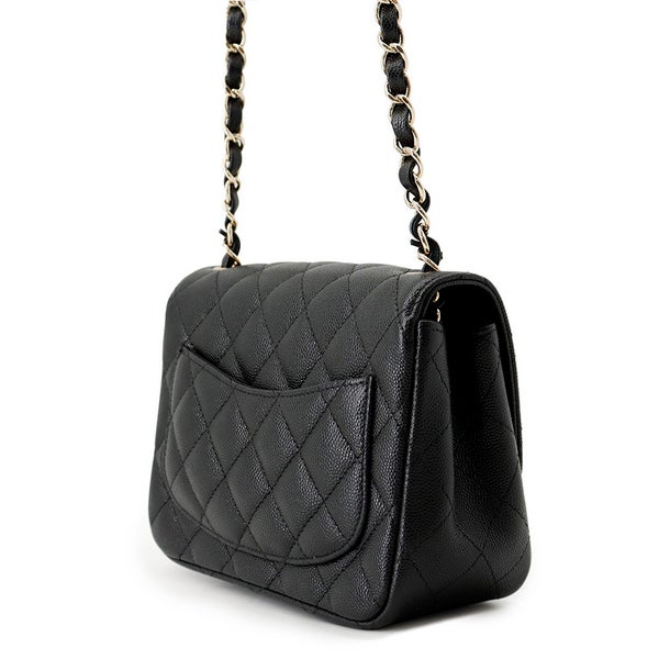 シャネル チェーンショルダーバッグ マトラッセ ココマーク キャビアスキン ミニマトラッセ A35200 CHANEL 黒