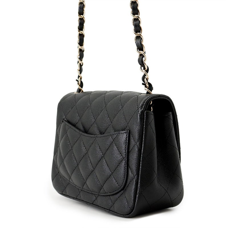 シャネル チェーンショルダーバッグ マトラッセ ココマーク キャビアスキン ミニマトラッセ A35200 CHANEL 黒