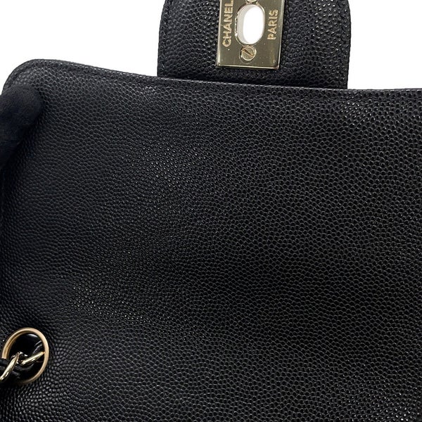シャネル チェーンショルダーバッグ マトラッセ ココマーク キャビアスキン ミニマトラッセ A35200 CHANEL 黒