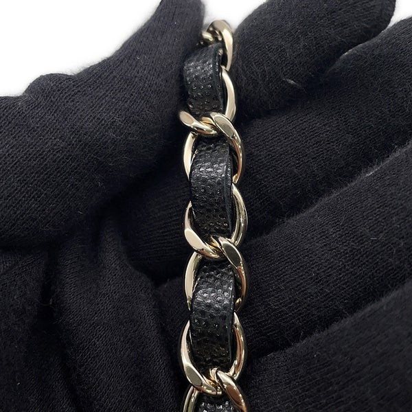 シャネル チェーンショルダーバッグ マトラッセ ココマーク キャビアスキン ミニマトラッセ A35200 CHANEL 黒