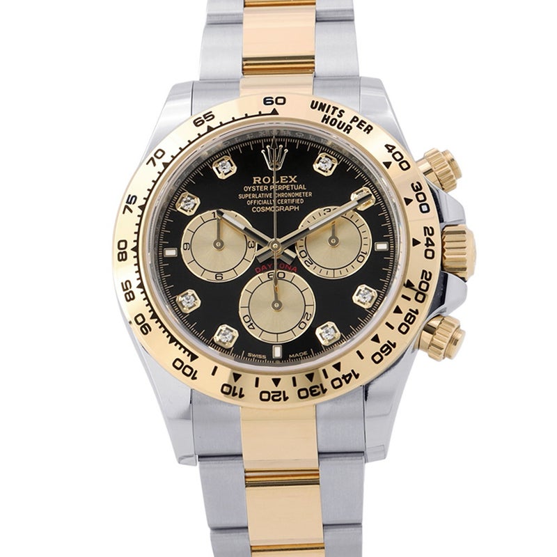 ロレックス コスモグラフ デイトナ SS/K18YG 126503G ROLEX 腕時計 黒/ゴールデン文字盤 8Pダイヤ