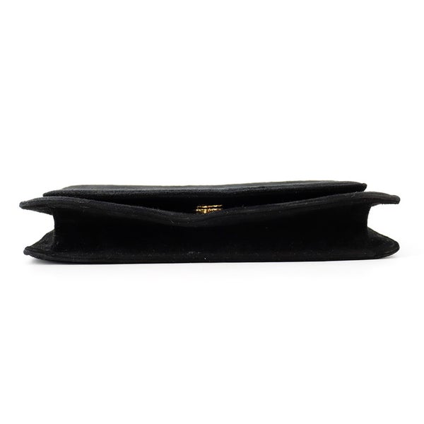 サルヴァトーレ・フェラガモ チェーンショルダーバッグ スエード Ferragamo バッグ 黒