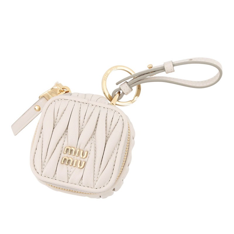 ミュウミュウ バッグチャーム マテラッセ レザー 5TL527 Miu Miu キーリング チャーム