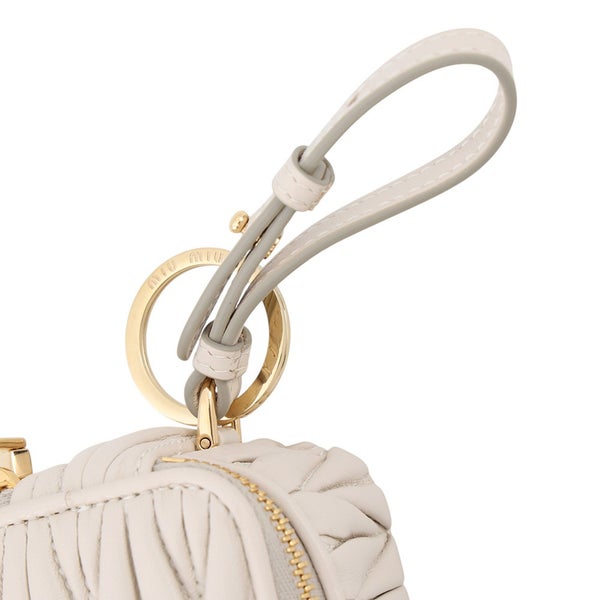 ミュウミュウ バッグチャーム マテラッセ レザー 5TL527 Miu Miu キーリング チャーム